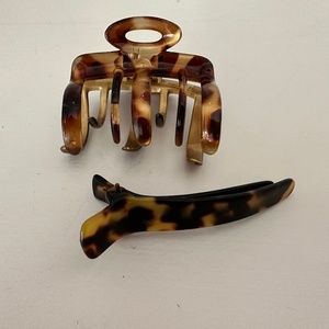 French handmade tortoise hair clip and hair claw